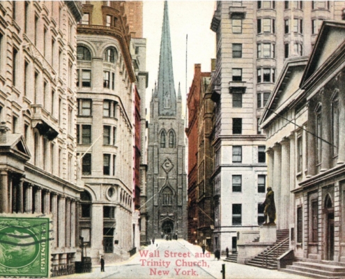 Dreieinigkeitskirche - Trinity Church (New York City) Wallstreet 1911 used